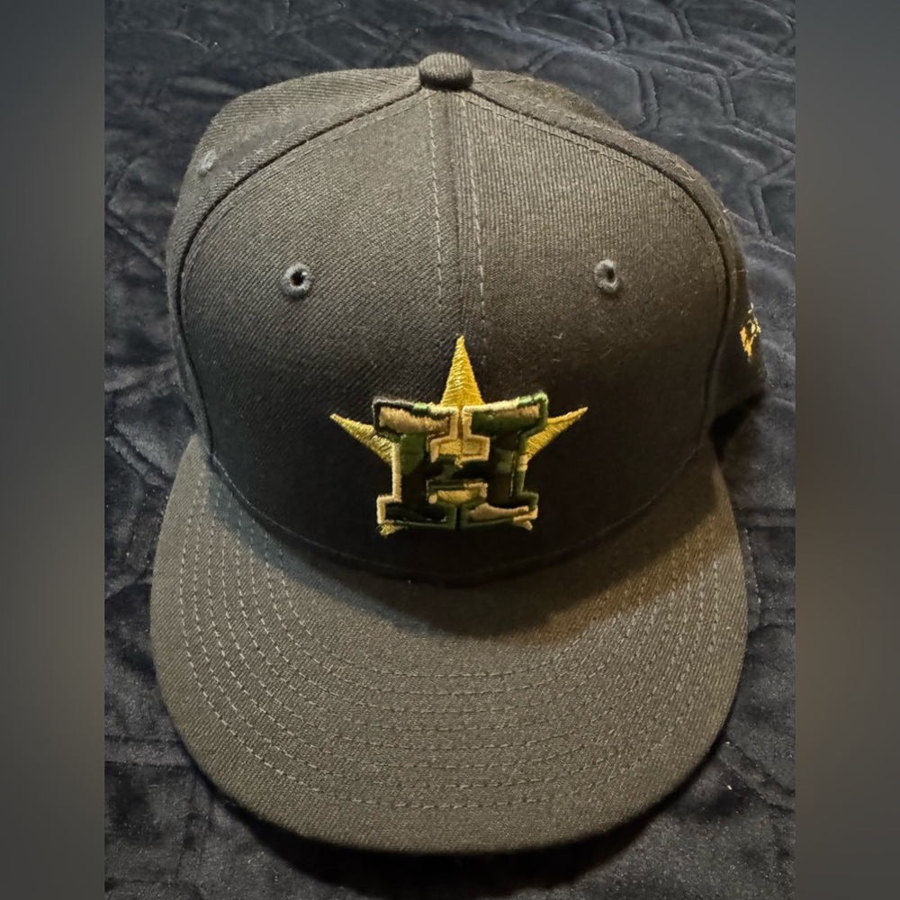 59Fifty New Era Houston Astros Fitted Hat Cap Armed Forces Day Size 7  1/4